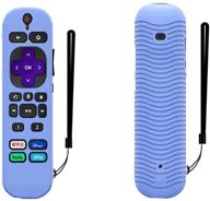 📱 glow in the dark remote case: silicone cover with lanyard for roku voice control pro 2021 replacement logo