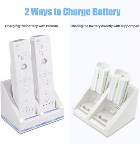 img 3 attached to Rechargeable Battery Packs and Charger for Wii & Wii U Remote Controllers, Motion Plus Controllers (Dual Charging Station Dock + 2 Pack 2800mAh Wii Replacement Batteries + USB Cable)