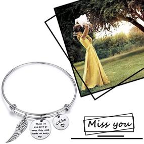 img 3 attached to 🌹 Zuo Bao Memorial Bracelet for Dad Mom - Sympathy Gift: Remembering lost loved ones who stay by our side every day. Loss jewelry for her.