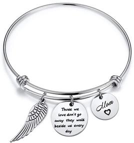 img 4 attached to 🌹 Zuo Bao Memorial Bracelet for Dad Mom - Sympathy Gift: Remembering lost loved ones who stay by our side every day. Loss jewelry for her.