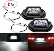 🚦 nilight 2pcs 12v led license tag light: waterproof convenience for car truck rv trailer – 2 years warranty logo