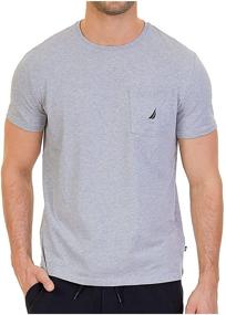 img 1 attached to Nautica Solid Sleeve Pocket T Shirt - Premium Quality Comfort for Everyday Style