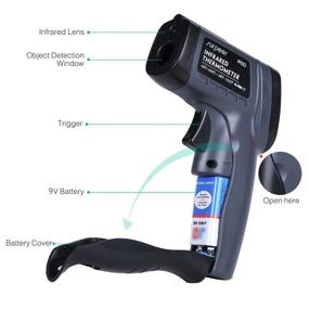 img 2 attached to 🌡️ SURPEER Infrared Thermometer - Laser Temperature Gun, Non-Contact Digital Electric IR Temp Gauge for Cooking, Home Repairs, Handmaking, Surface Measuring -58 to 1022 ℉ (Not for Human Use)