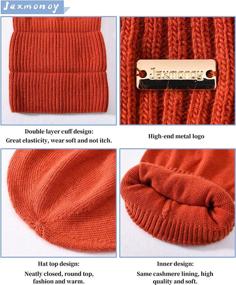 img 2 attached to 🧣 Warm and Soft Jaxmonoy Cashmere Slouchy Beanies for Women - Lightweight Winter Hat for Girls, Cuffed Design with Wool Knit - Stay Comfy and Stylish with this Slouch Beanie Cap