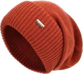 img 4 attached to 🧣 Warm and Soft Jaxmonoy Cashmere Slouchy Beanies for Women - Lightweight Winter Hat for Girls, Cuffed Design with Wool Knit - Stay Comfy and Stylish with this Slouch Beanie Cap