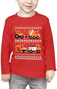 img 3 attached to 🎄 BesserBay Unisex Kid's Christmas Funny Long Sleeve Cotton Shirt: Sizes 1-8 Years for the Perfect Festive Look!