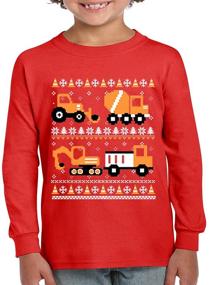 img 2 attached to 🎄 BesserBay Unisex Kid's Christmas Funny Long Sleeve Cotton Shirt: Sizes 1-8 Years for the Perfect Festive Look!