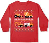 🎄 besserbay unisex kid's christmas funny long sleeve cotton shirt: sizes 1-8 years for the perfect festive look! logo