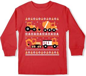 img 4 attached to 🎄 BesserBay Unisex Kid's Christmas Funny Long Sleeve Cotton Shirt: Sizes 1-8 Years for the Perfect Festive Look!