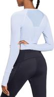 🏋️ balaf women's long sleeve crop top: slim fit workout essential for running, gym, and yoga logo