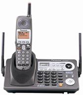 📞 panasonic kx-tg6500b 5.8 ghz dss expandable dual-line cordless phone (black) logo