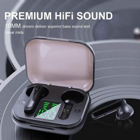 img 3 attached to 🎧 WXM True Wireless Bluetooth 5.0 Earbuds - Hi-Fi Stereo Sound, Deep Bass, 30H Playtime, IPX5 Waterproof, Microphone - Headphones with Charging Case