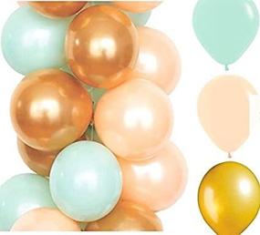 img 3 attached to Sogorge 30-Count Mixed Mint Green Peach Gold Latex Balloon Wedding Baby Shower Birthday Party Decoration SG1687 – 10 Inch