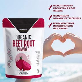 img 3 attached to 🍃 Probase Nutrition Organic Beet Root Powder, Nitric Oxide Enhancing Supplement (Superfood for Circulation), Unadulterated, 16 Ounce