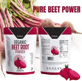 img 1 attached to 🍃 Probase Nutrition Organic Beet Root Powder, Nitric Oxide Enhancing Supplement (Superfood for Circulation), Unadulterated, 16 Ounce