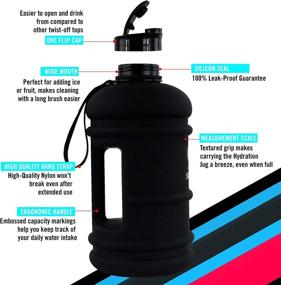 img 2 attached to 🚴 SHAKESPHERE Large Sports Water Bottle - BPA Free Hydration Jug, Black - Best for Sports, Camping, Outdoor Activities, Biking & Kids