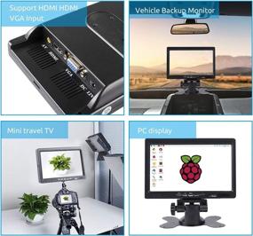 img 2 attached to 🖥️ SunFounder 7 Inch HD TFT LCD Monitor HDMI - 1024x600 Display AV VGA Input for Raspberry Pi, CCTV, Computer, PC, and Car