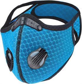 img 4 attached to Dulzod Dust Masks - Reusable Outdoor Sport Mask with Carbon Activated Filters for Dust Protection - Black Cloth Face Mask with Filter