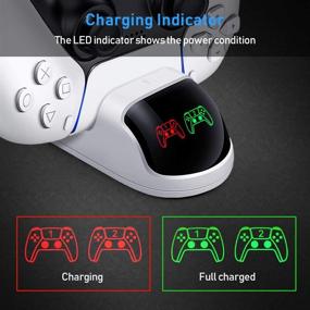 img 1 attached to 🎮 Ultimate PS5 Controller Charger: Dual Charging Station with Indicator Light & Fast Charging for Playstation 5