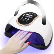 168w uv led nail lamp with sensor and lcd display - quick-drying professional gel polish dryer for salon and home use logo