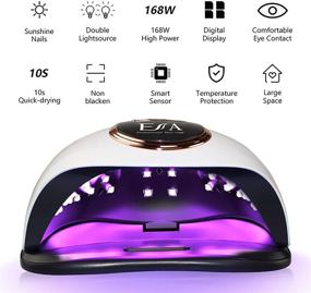 img 3 attached to 168W UV LED Nail Lamp with Sensor and LCD Display - Quick-Drying Professional Gel Polish Dryer for Salon and Home Use