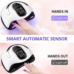 img 1 attached to 168W UV LED Nail Lamp with Sensor and LCD Display - Quick-Drying Professional Gel Polish Dryer for Salon and Home Use
