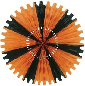 img 1 attached to 🎃 Vibrant Orange And Black Tissue Fan: A Must-Have Holiday Decoration!