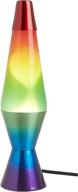 💡 lamp lava 2179: 14.5-inch tri-colored globe with rainbow hand painted base and white wax логотип