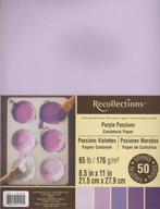 🎨 recollections cardstock paper 8 1/2" x 11" - purple passion: vibrant paper for crafts & scrapbooking logo