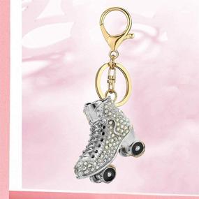 img 2 attached to Glittering Rhinestone Keychain: Stylish Keyring Pendant for Men's Accessories - Keyrings & Keychains