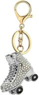 glittering rhinestone keychain: stylish keyring pendant for men's accessories - keyrings & keychains logo