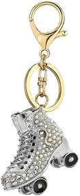 img 4 attached to Glittering Rhinestone Keychain: Stylish Keyring Pendant for Men's Accessories - Keyrings & Keychains