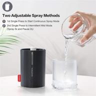 🌬️ smartdevil mini usb personal humidifier - small desk humidifier with 2 mist modes, whisper quiet, auto shut-off - perfect for bedroom, office, car, baby room, and plants (black) logo