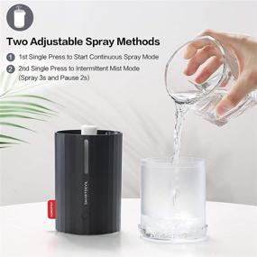 img 3 attached to 🌬️ SmartDevil Mini USB Personal Humidifier - Small Desk Humidifier with 2 Mist Modes, Whisper Quiet, Auto Shut-Off - Perfect for Bedroom, Office, Car, Baby Room, and Plants (Black)