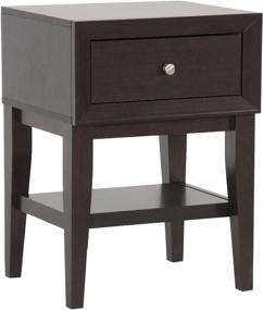 img 3 attached to Baxton Studio Gaston Modern Nightstand