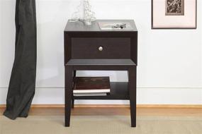 img 1 attached to Baxton Studio Gaston Modern Nightstand