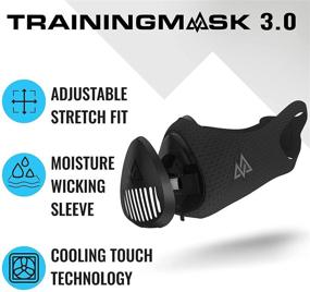 img 1 attached to 🏃 TRAININGMASK Training Mask 3.0 - Breathable Cardio Workout Mask for Running, Cycling, and Exercise – Black Training Mask