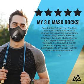 img 3 attached to 🏃 TRAININGMASK Training Mask 3.0 - Breathable Cardio Workout Mask for Running, Cycling, and Exercise – Black Training Mask