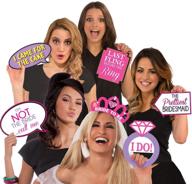 bachelorette party photo booth set - double-sided props by express novelties online logo
