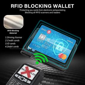 img 1 attached to GEEAD Leather Wallet - RFID Blocking Men's Wallet: Essential Men's Accessories for Cards, Cash, and Organizing Money