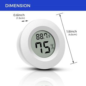 img 3 attached to 🌡️ Mini Thermometer Hygrometer: LCD Display 4-Pack Fahrenheit Digital Refrigerator Freezer Thermometer for Greenhouse, Garden, Humidors, Cellar, Closet