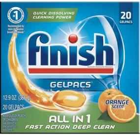 img 4 attached to Finish All In 1 Gelpacs Orange 20 Tabs: Powerful Dishwasher Detergent Tablets