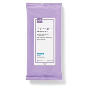 img 4 attached to 🧴 Medline ReadyBath Unscented Cleansing Wipes, Standard Weight Body Cloths (5 Count Pack, Pack of 30)