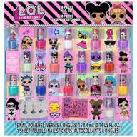 🎀 l.o.l surprise! townley girl non-toxic water based peel-off nail polish set for girls with glittery & opaque colors, toe spacers and nail stickers - perfect for parties, sleepovers & makeovers - ages 3+, 18 pcs logo