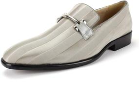 img 4 attached to Expressions Formal Striped Roberto Chillini Men's Shoes for Loafers & Slip-Ons