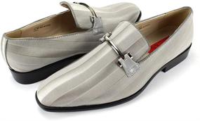 img 3 attached to Expressions Formal Striped Roberto Chillini Men's Shoes for Loafers & Slip-Ons