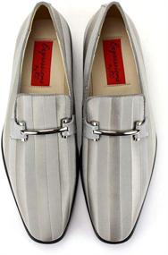 img 2 attached to Expressions Formal Striped Roberto Chillini Men's Shoes for Loafers & Slip-Ons