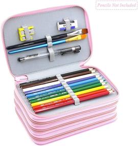 img 3 attached to YOUSHARES Slots Pencil Case Multi Layer Organization, Storage & Transport in Pen, Pencil & Marker Cases