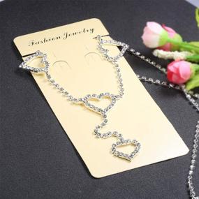 img 1 attached to 💎 Sparkling Rhinestone Heart Shape Crystal Body Chain: Glamorous Waist and Belly Jewelry for Women and Girls