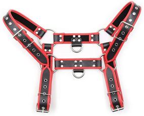 img 3 attached to Double Shoulder Adjustable Leather Chest Harness